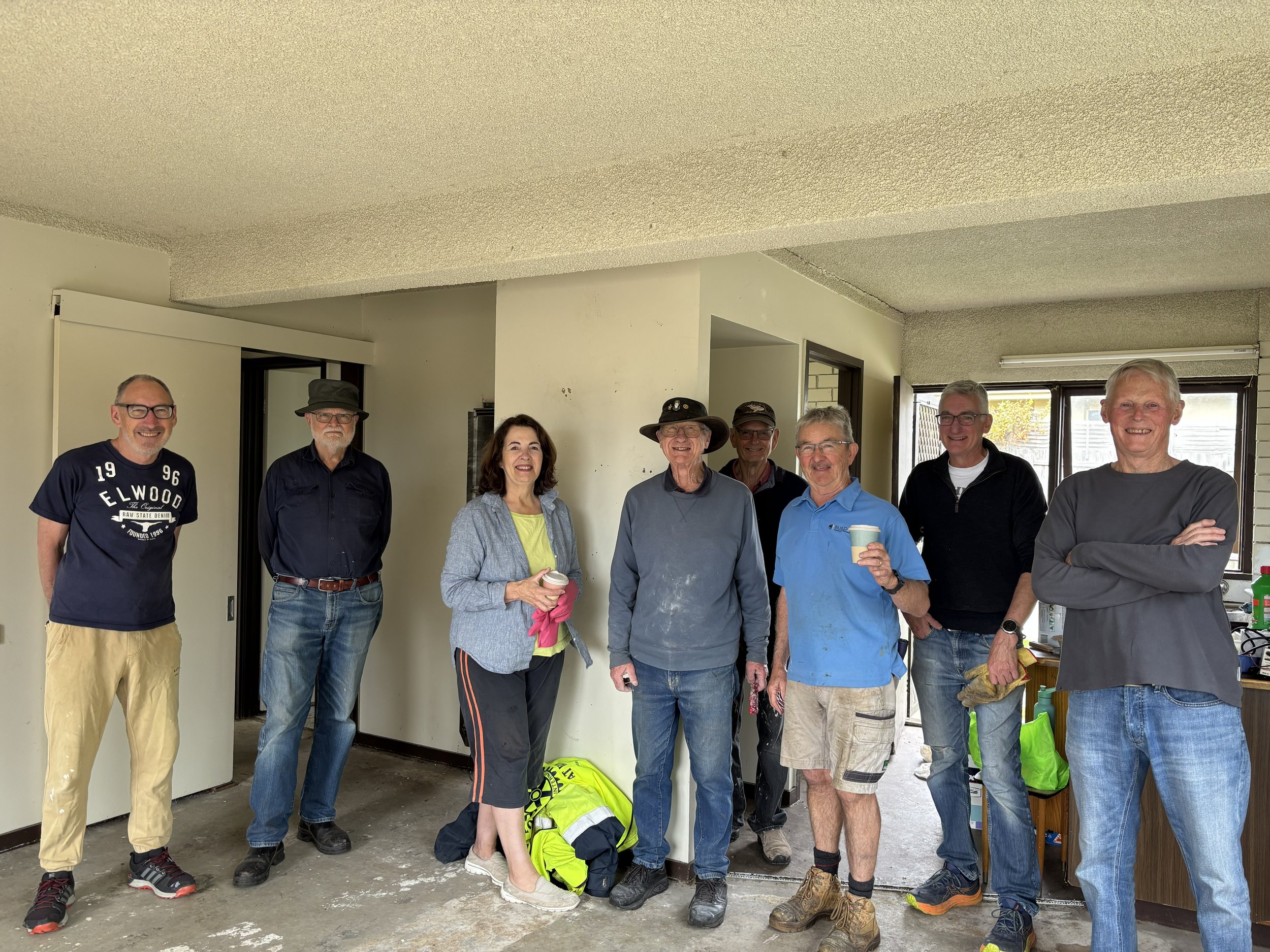 Volunteers from the Peninsula's Rotary groups working on the Ranch 2.0 renovation
